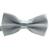 SURVODJA Men Bow Tie Adjustable Length Wedding Male Fashion Boys Satin Bowties one size Silver view 1