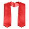 GradPlaza Plain Graduation Stole Sash 60'' Long Red Adults Sash for High School and College view 1