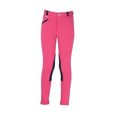 HyPERFORMANCE Childrens/Kids Belton Jodhpurs (30in) (Pink/Navy)