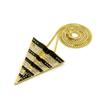 NYFASHION101 Striped Paper Airplane Pendant with Chain Necklace - 2mm 24" Gold-Tone Box Chain view 3