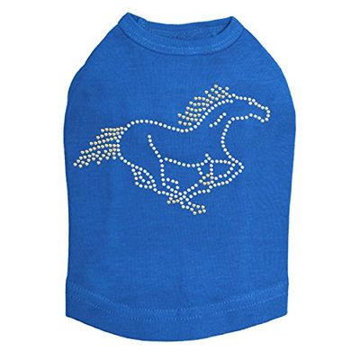 Horse (Running) - Dog Shirt, M Royal Blue