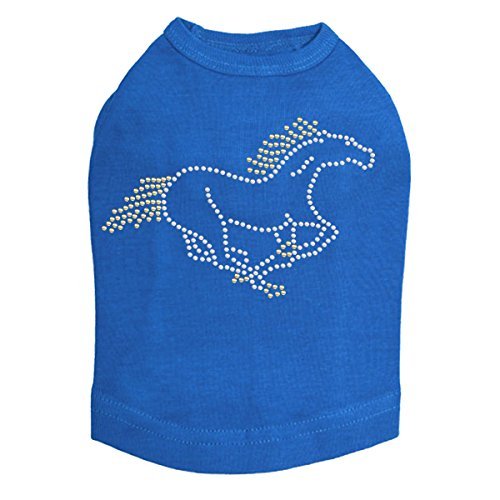 Horse (Running) - Dog Shirt, M Royal Blue