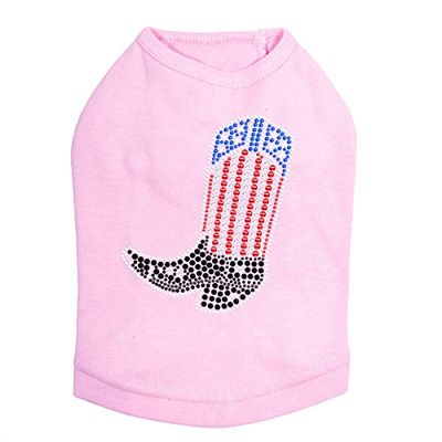 Boot (Red, White, & Blue) - Dog Shirt, 4XL Pink