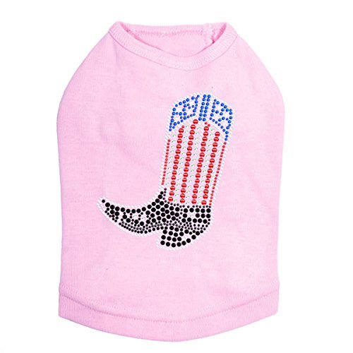 Boot (Red, White, & Blue) - Dog Shirt, 4XL Pink