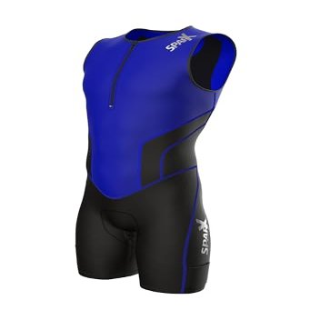 Sparx X Triathlon Suit Racing Tri Cycling Skin Suit Bike Swim Run (Blue, Medium)