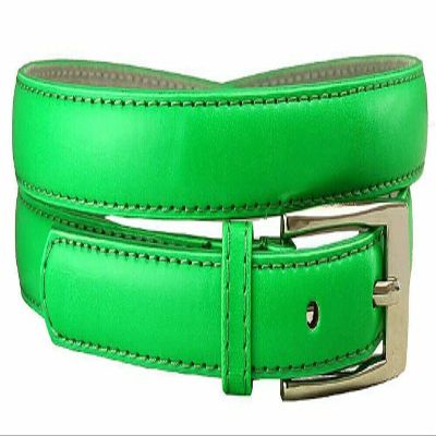 7055 Women's Betls Ladies Fashion Skinny Soft Dress Casual Leather Belt 3/4"(19mm) wide (Green, M)