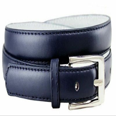 7055 Women's Betls Ladies Fashion Skinny Soft Dress Casual Leather Belt 3/4"(19mm) wide (Navy, S)