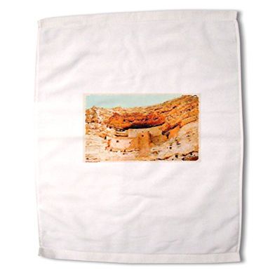 TOOLOUD Montezuma Castle Watercolor Premium Cotton Sport Towel 16"x25"