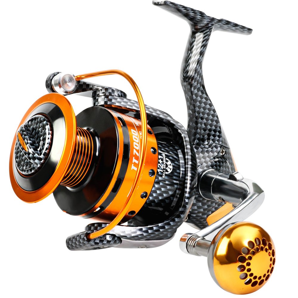 Burning Shark Fishing Reels- 12+1 BB, Light and Smooth Spinning Reels, Powerful Carbon Fiber Drag, Saltwater and Freshwater Fishing-TT6000
