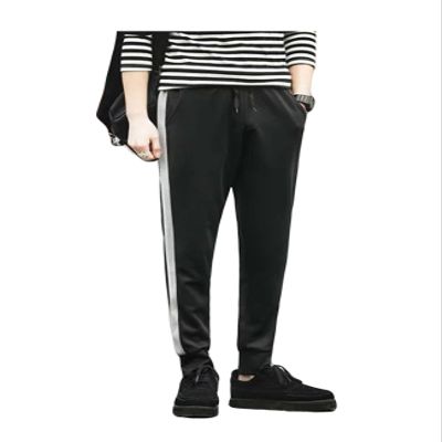 Jueshanzj Mens Sport Pants Casual Slim Fit Running Fitness Black Medium