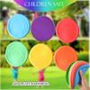 SUHEEUS Kids Flying Disc Toy Outdoor Playing Lawn Game Disk Flyer for Kindergarten Teaching Soft Silicone Colorful 6 Pack Bulk Set view 2