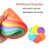 SUHEEUS Kids Flying Disc Toy Outdoor Playing Lawn Game Disk Flyer for Kindergarten Teaching Soft Silicone Colorful 6 Pack Bulk Set view 4