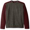 Arrow Men's Big and Tall Colorblock Crew Sweater Fleece, Purple Deep Raisin, Large Tall view 1