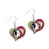 NCAA Florida State Swirl Heart Earings - CCPER-245-03 view 1