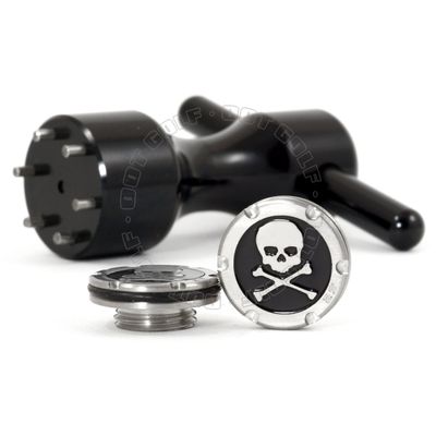 19th Hole Custom Shop 2 x 25g Deluxe Tour Style Weights for Scotty Cameron Fastback, Squareback and Roundback Putters Wrench, Skull, Black (Black)