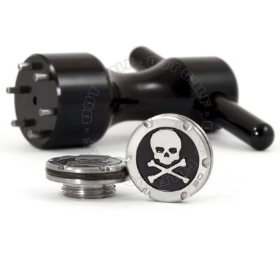 19th Hole Custom Shop 2 x 30g Deluxe Tour Style Weights for Scotty Cameron Fastback, Squareback and Roundback Putters Wrench, Skull, Black (Black)