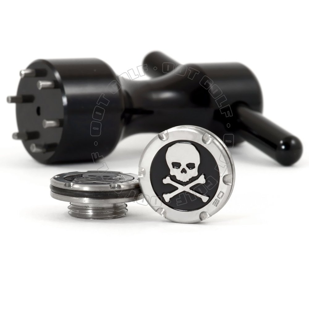 19th Hole Custom Shop 2 x 30g Deluxe Tour Style Weights for Scotty Cameron Fastback, Squareback and Roundback Putters Wrench, Skull, Black (Black)
