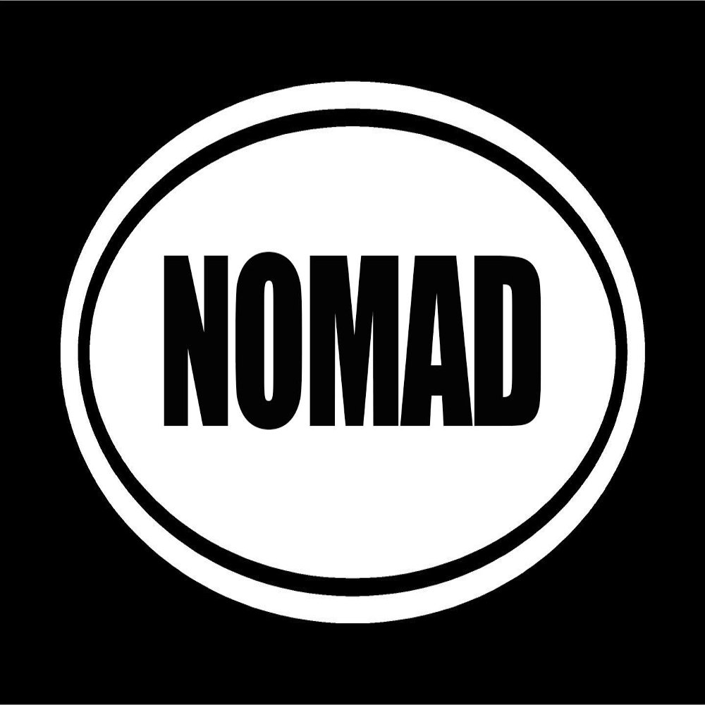Beach Graphic Pros 6" die Cut White Vinyl Nomad Oval Euro Style Vinyl Decal Sticker