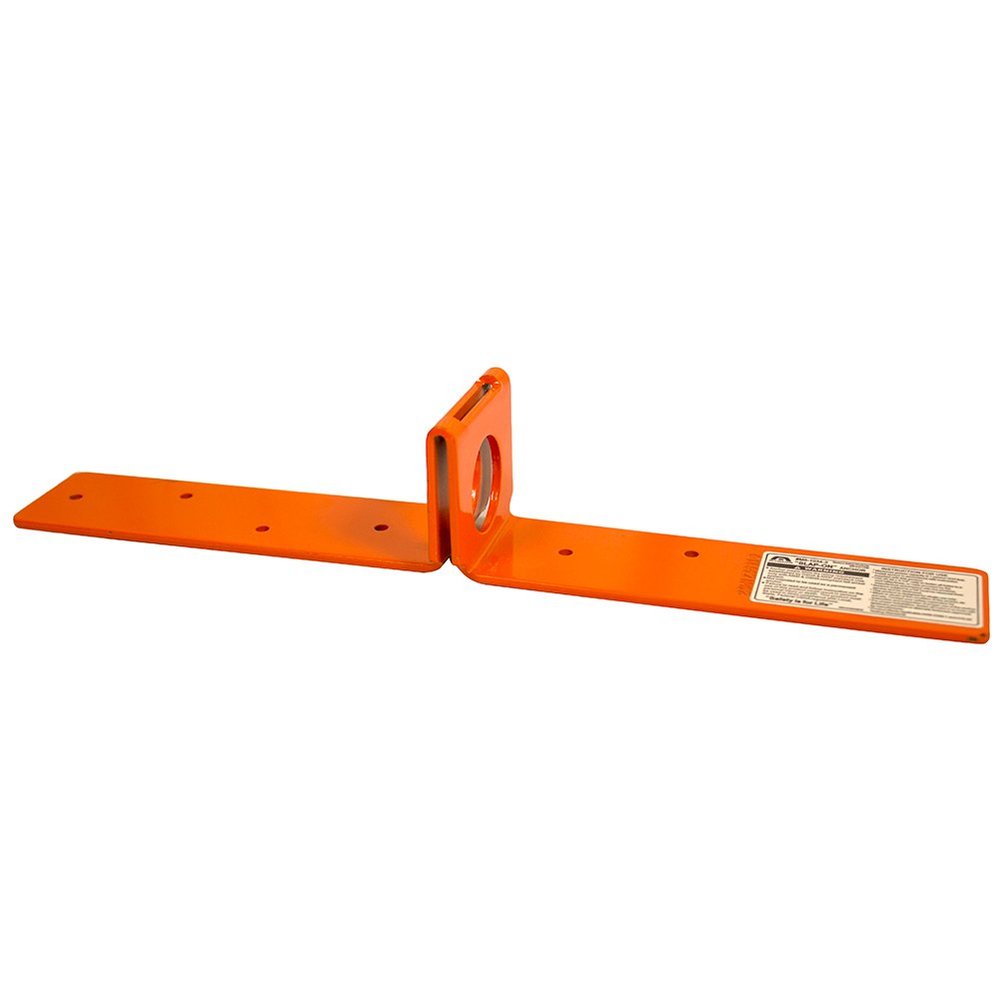Fusion Climb Galvanized Metal Roof Anchor with 1" Ring, Orange