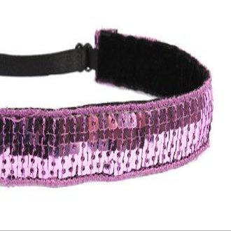 Mavi Bandz Adjustable Non-Slip Fitness Headband Sequin - Purple