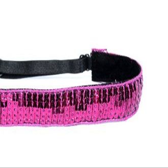 Mavi Bandz Adjustable Non-Slip Fitness Headband Sequin - Magenta