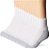davido Mens Socks crew made in italy 100% cotton 8 pairs (9-11 white/gray bottom ankle/quarter) view 1