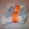 davido Mens Socks crew made in italy 100% cotton 8 pairs (9-11 white/gray bottom ankle/quarter) view 3
