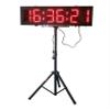 BestLED Double Sided LED Race Timing Clock 6" High Character HH:MM:SS Format with Tripod, Red Color, IP64 Waterproof Cabinet, Countdown Timer for Running Events