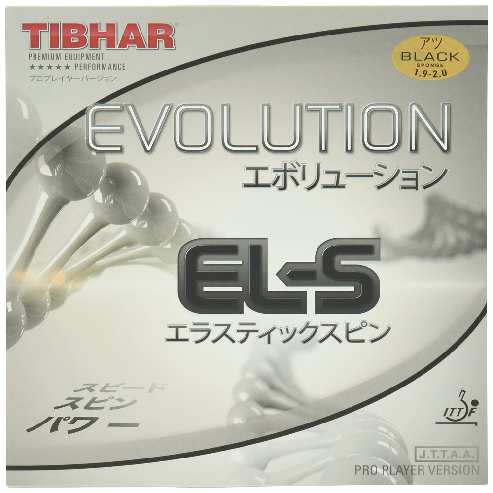 TIBHAR Evolution El-S Table Tennis Rubber (Black, 1,7-1,8 Mm)