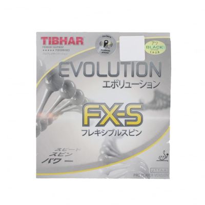 TIBHAR Evolution FX-S Table Tennis Rubber (Black, 2,1-2,2 Mm)