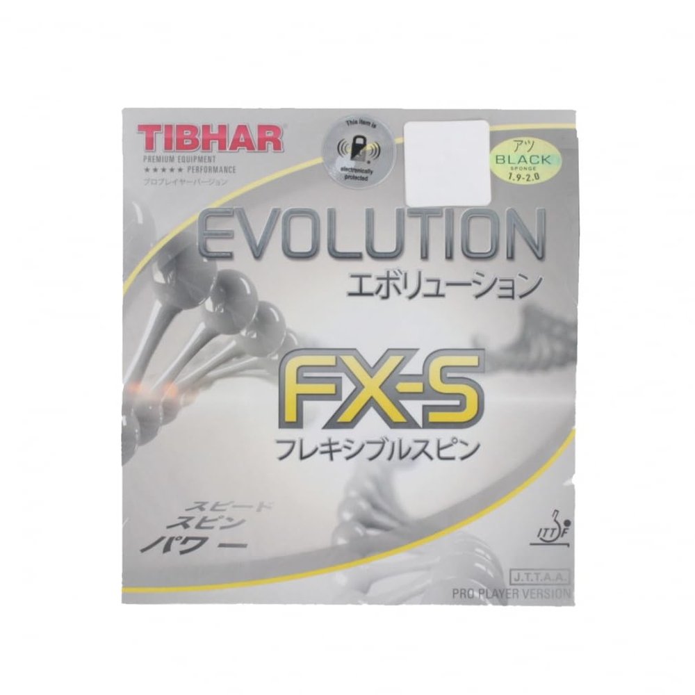 TIBHAR Evolution FX-S Table Tennis Rubber (Black, 2,1-2,2 Mm)
