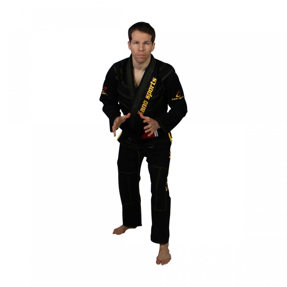 KANO SPORTS Jui Jitsu Gi Black with Yellow Embroidery (A0)