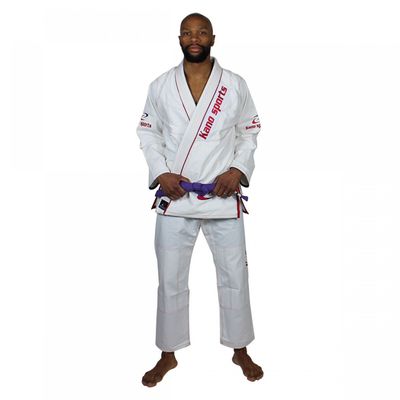 KANO SPORTS Jui Jitsu Gi White with Red Embroidery (A3)