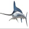 75 Inch White Marlin Half Sided Fish Mount Replica, Affordable Coastal Decor - Indoors Or Outside
