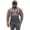 Barbell 1 Bodybuilding Muscle Stringer Y Back Tank Top, Lifting Shirt for Gym (M, Charcoal Grey/Silver) view 1