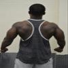 Barbell 1 Bodybuilding Muscle Stringer Y Back Tank Top, Lifting Shirt for Gym (S, Charcoal Grey/Silver) view 4