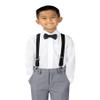 Spring Notion Boys' Elastic Suspenders with Leather Crosspatch Black Small view 2