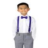 Spring Notion Boys' Elastic Suspenders with Leather Crosspatch Purple Small view 2