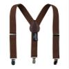 Spring Notion Boys' Elastic Suspenders with Leather Crosspatch Brown Medium view 1