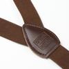 Spring Notion Boys' Elastic Suspenders with Leather Crosspatch Brown Medium view 3