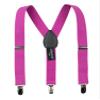 Spring Notion Boys' Elastic Suspenders with Leather Crosspatch Fuchsia Medium view 1
