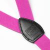 Spring Notion Boys' Elastic Suspenders with Leather Crosspatch Fuchsia Medium view 3