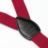 Spring Notion Boys' Elastic Suspenders with Leather Crosspatch Red Medium view 3