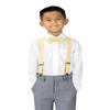 Spring Notion Boys' Elastic Suspenders with Leather Crosspatch Yellow Large view 2