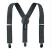 Spring Notion Boys' Elastic Suspenders with Leather Crosspatch Charcoal Large view 1