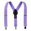 Spring Notion Boys' Elastic Suspenders with Leather Crosspatch Lavender Small view 1