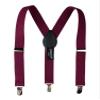 Spring Notion Boys' Elastic Suspenders with Leather Crosspatch Burgundy Small view 1