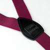Spring Notion Boys' Elastic Suspenders with Leather Crosspatch Burgundy Small view 3