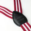 Spring Notion Boys' Elastic Suspenders with Leather Crosspatch White Red Stripes Large view 2