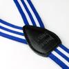 Spring Notion Boys' Elastic Suspenders with Leather Crosspatch White Blue Stripes Small view 2